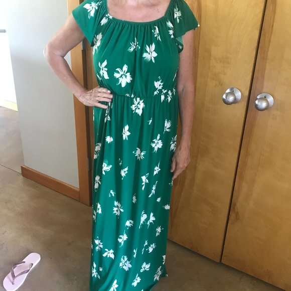 Green Floral Maxi Dress | Poshmark